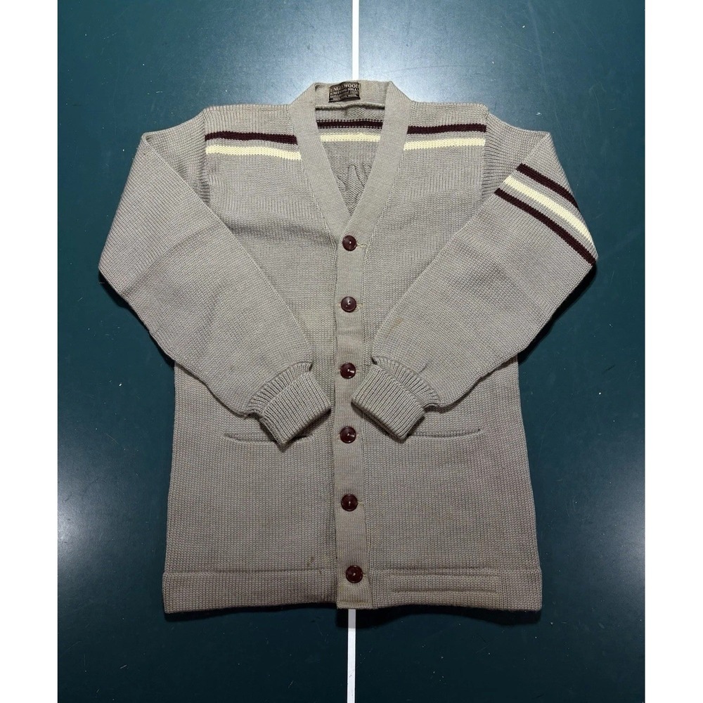Vintage 1930s Hirsch High School Varsity Cardigan Letterman Sweater  Chicago